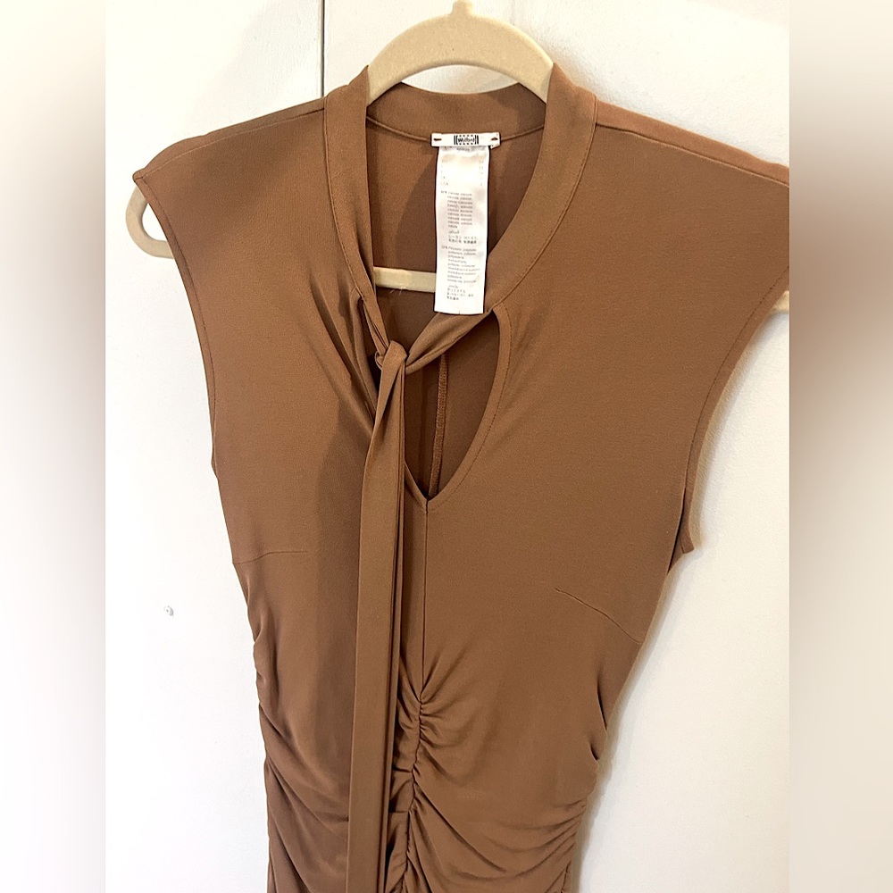 WOLFORD Neck Tie Midi Dress